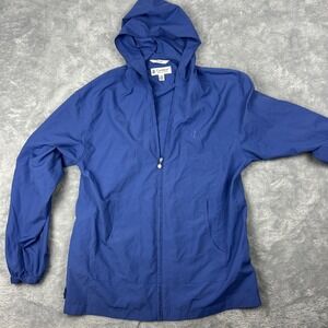 Coolibar Women's Small Jacket Packable Full Zip Hoodie UPF 50+UV Blue